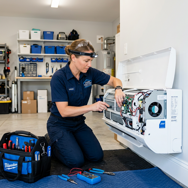 AmpAir Technician Working